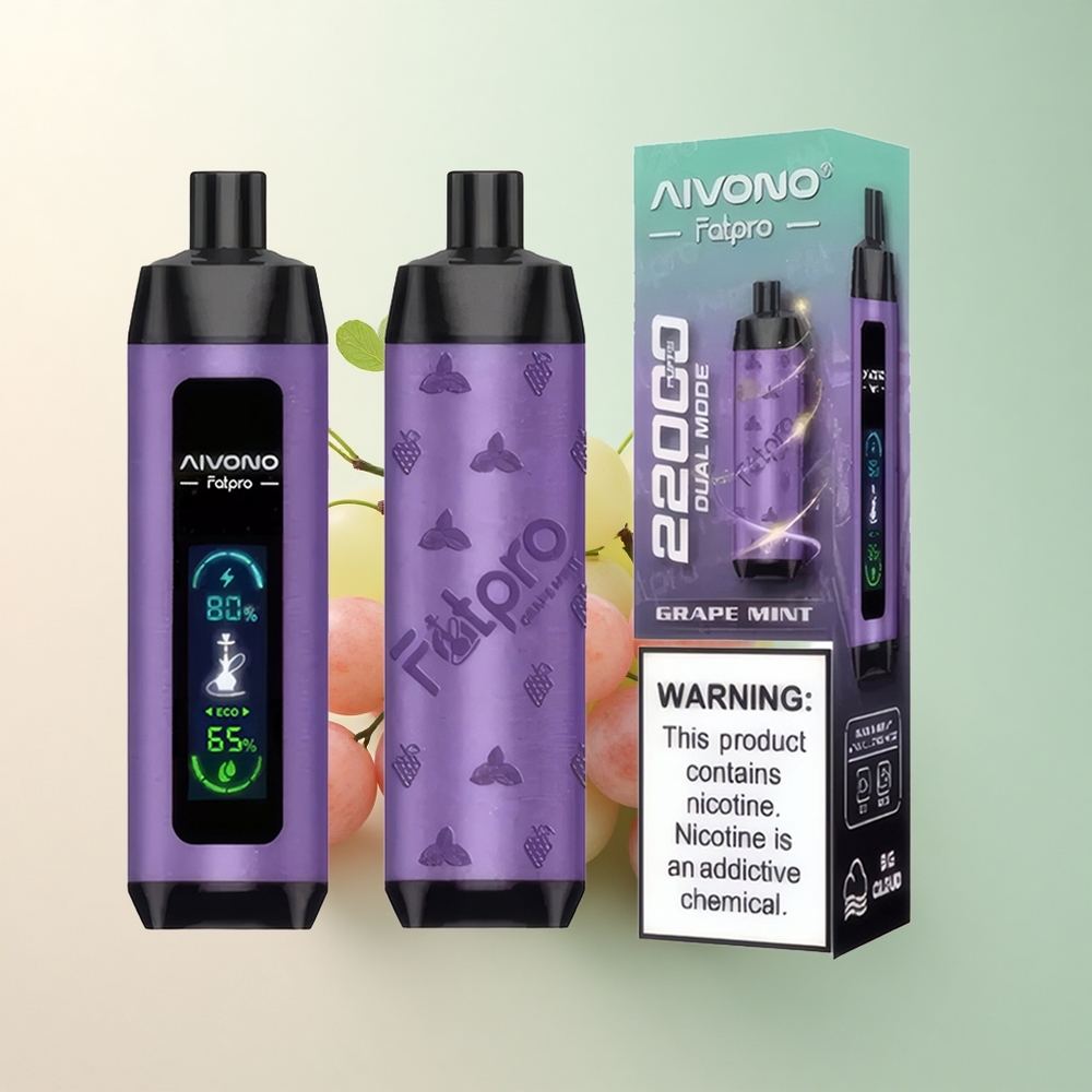 Aivono Aim Fatpro 22000 Druif Munt 28ml 5% Nicotine 600mAh
