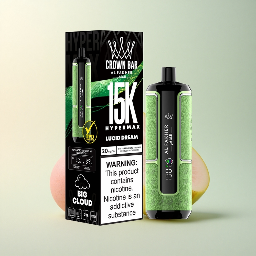 Al Fakher Crown Bar 15K Hypermax Droomachtige Nevel 22ml 6mg Nicotine 600mAh