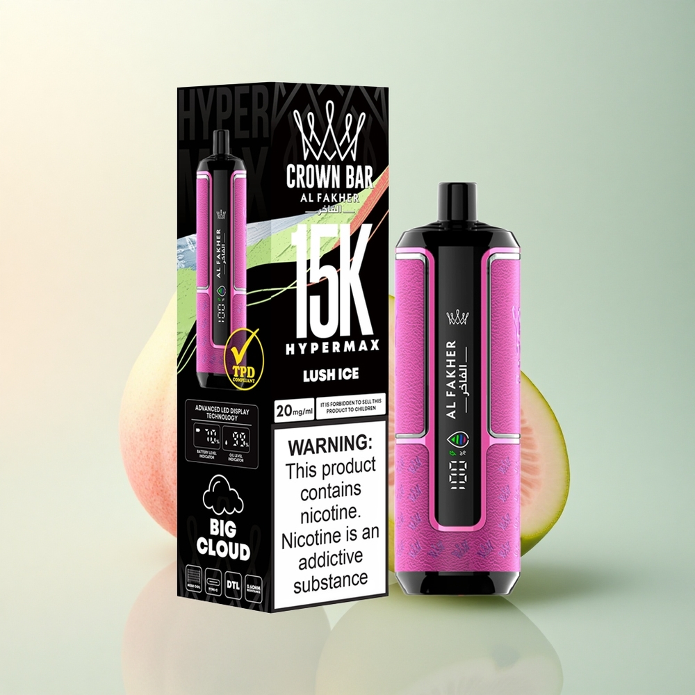 Al Fakher Crown Bar 15K Hypermax Frisse IJs 6mg Nicotine 600mAh