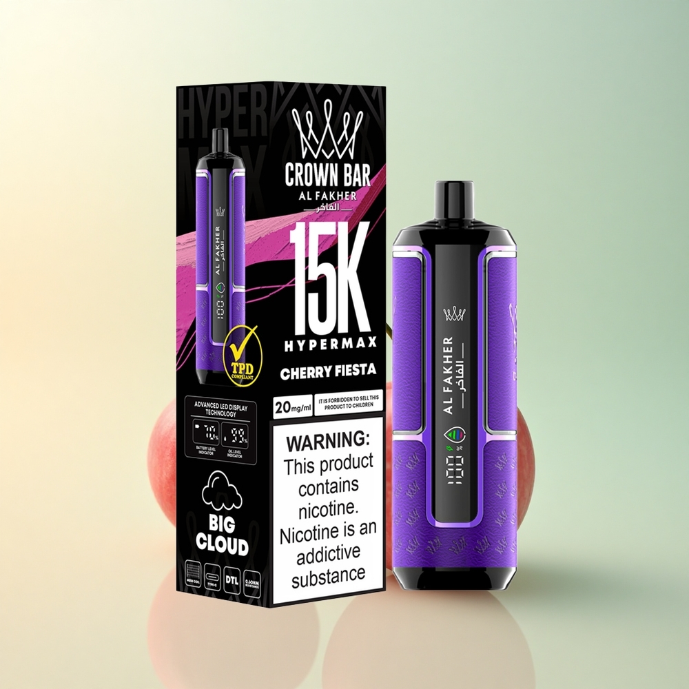 Al Fakher Crown Bar 15K Hypermax Kersenfest 22ml 600mAh Nicotine